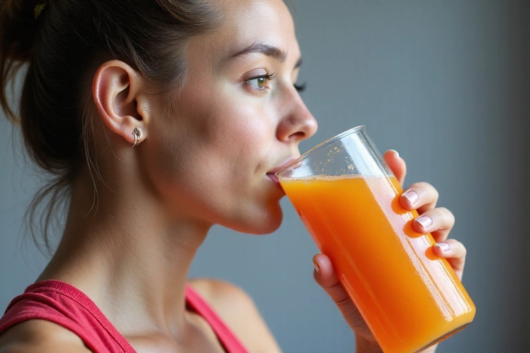 Sportovec pije izotonický nápoj po tréninku, symbolizující sportovní výživu a regeneraci.